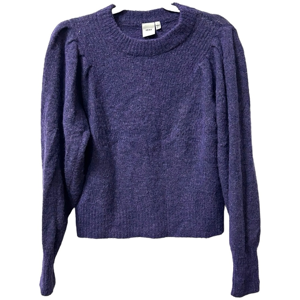 ICHI Women’s Purple Wool Blend Pullover Sweater  Sz S‎
